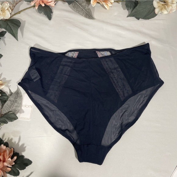 NWT $32 Elomi [ 3XL ] Matilda‎ Embellished Briefs in Unicorn Blue/Grey - Picture 9 of 12